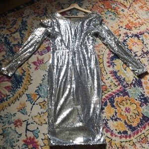 Silver Sequined Dress Size Medium/ Large